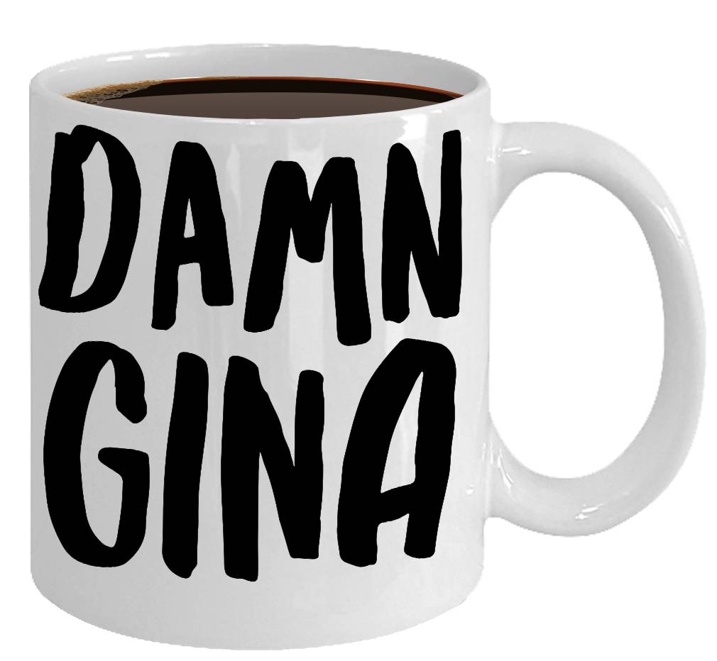 Damn Gina Funny Mug Sarcastic Gift For Friend Coworker Trendy Saying Coffee Cup 